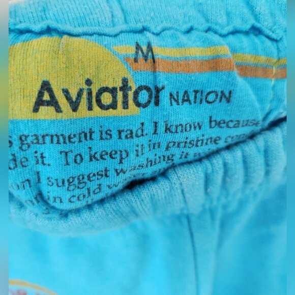 AVIATOR NATION SWEATPANTS  NEON BLUE Malibu, CA Medium EUC $156.00 - Picture 7 of 13